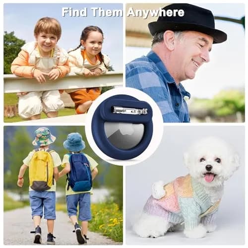 PerfiPro AirTag Holder for Kids 2 Pack Hidden Safety Pin Case Lightweight Anti-Lost thumbnail 6