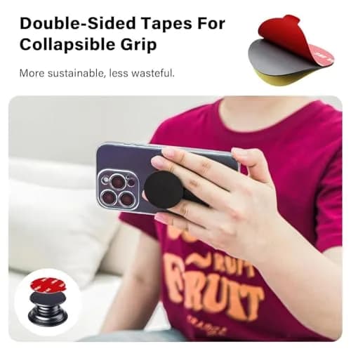 APPS2Car 10 Pack 3M VHB Double Sided Adhesive Pads 35mm (1.38 Inches) | High Bond Circle Replacement for Phone Grips thumbnail 4