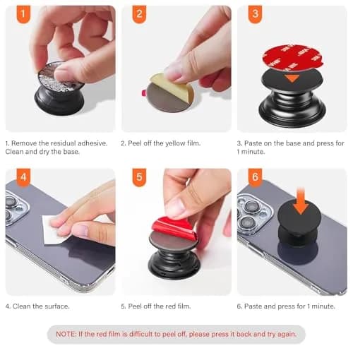 APPS2Car 10 Pack 3M VHB Double Sided Adhesive Pads 35mm (1.38 Inches) | High Bond Circle Replacement for Phone Grips thumbnail 6
