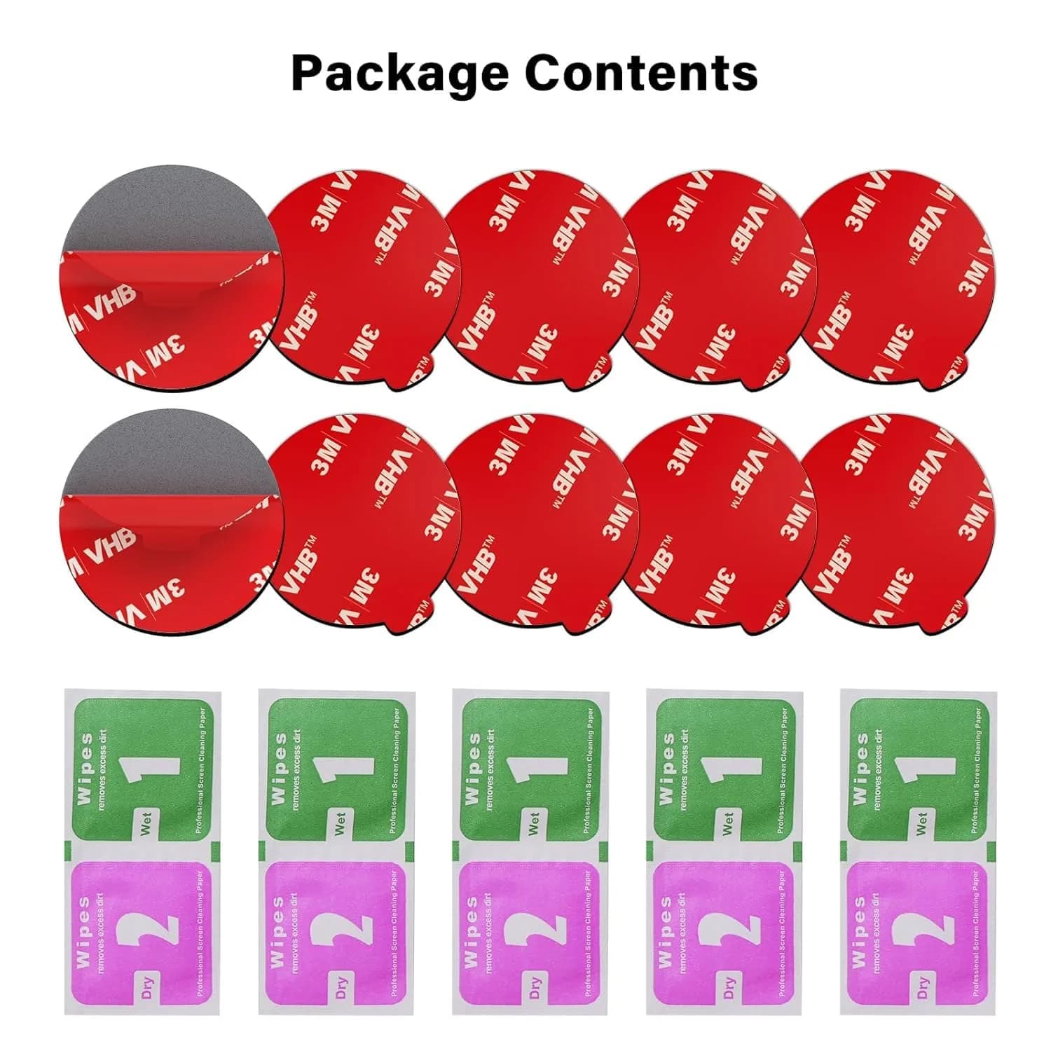 APPS2Car 10 Pack 3M VHB Double Sided Adhesive Pads 35mm (1.38 Inches) | High Bond Circle Replacement for Phone Grips - view 7