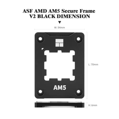 Thermalright ASF Black V2 AM5 CPU Holder | Corrective Anti-Bending Fixing Frame for AMD AM5 Socket thumbnail 4