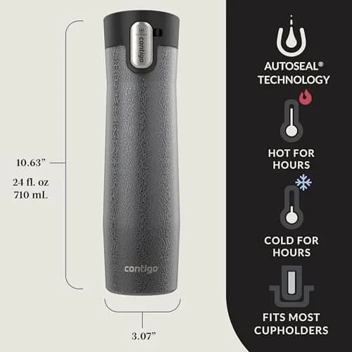 Contigo AUTOSEAL West Loop Vacuum-Insulated Stainless Steel Travel Mug 24 oz | Leakproof, Hot & Cold thumbnail 2