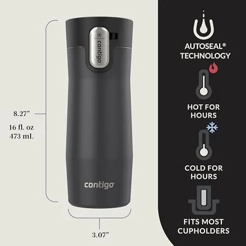 Contigo West Loop 3.0 Stainless Steel Travel Mug, 16oz | Leakproof, Hot & Cold 11/24h thumbnail 5