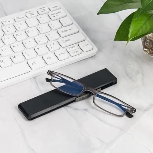 REAVEE Folding Reading Glasses for Men Women Ultra Thin Blue Light Blocking Anti UV Eyestrain Computer TR90 Slim Foldable Portable Readers +1.5 | Compact & Lightweight thumbnail 7