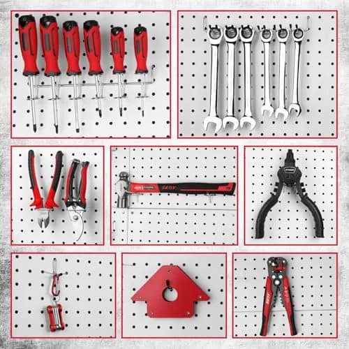 SEDY 121-Piece Pegboard Hooks Set with Bins & Utility Hangers | Black Metal Organizer for Garages & Workshops thumbnail 8