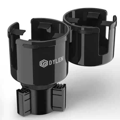DYLEN 2-in-1 Car Cup Holder Expander with Organizer Tray & Adjustable Base | Black thumbnail 1