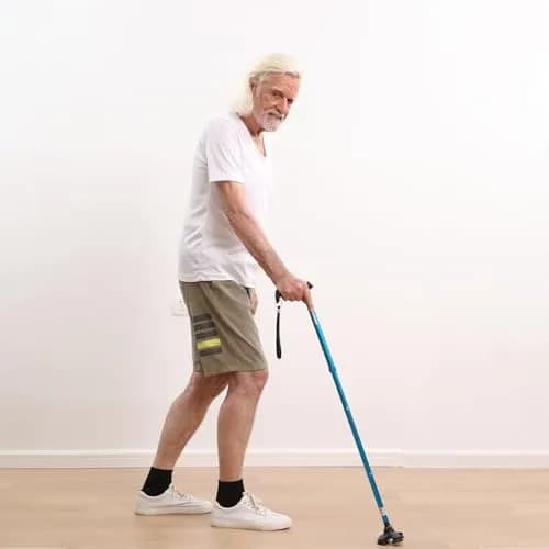 rehand Walking Cane for Men & Women - Foldable, Adjustable, Lightweight, Self Standing Pivot Cane, Soft Handle Grip, with Travel Bag (Black) thumbnail 7