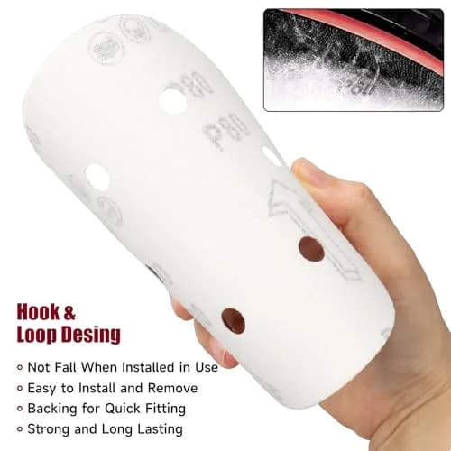 POTUINOM 100 PCS 6 Inch (150mm) Sanding Discs Hook & Loop Aluminum Oxide Grit Assortment | Random Orbital Sander Sandpaper thumbnail 5