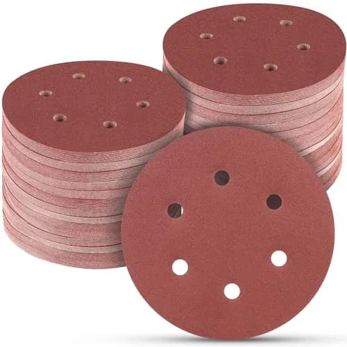 POTUINOM 6 Inch Sanding Discs 150 Grit 100PCS | Aluminum Oxide Hook & Loop for Orbital Sanders thumbnail 1