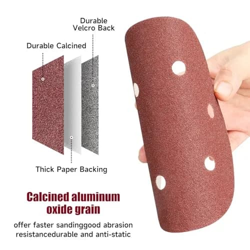 POTUINOM 6 Inch Sanding Discs 150 Grit 100PCS | Aluminum Oxide Hook & Loop for Orbital Sanders thumbnail 4