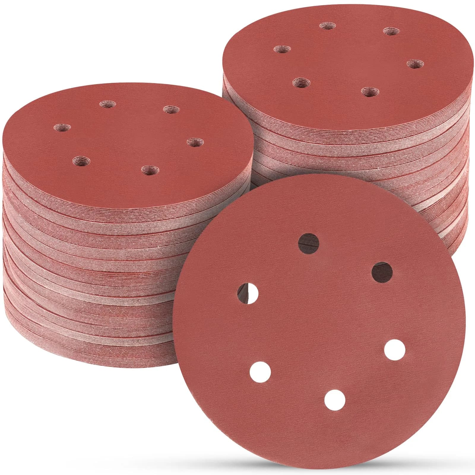 POTUINOM 6 Inch Sanding Discs 150mm (100-Pack) | 2000 Grit Aluminum Oxide Hook & Loop for Orbital Sanders — 2000 Grit