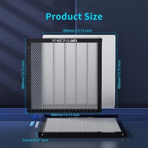 XNEONLab Honeycomb Laser Bed 400x400mm (15.75x15.75in) | Aluminum Panel for Laser Engravers thumbnail 6