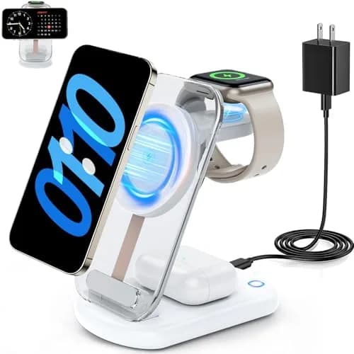 RYND 2026 Traveling Wireless Mag-Safe Fast Charging Station | 3-in-1 Foldable Magnetic Charger for iPhone, Apple Watch & AirPods thumbnail 1