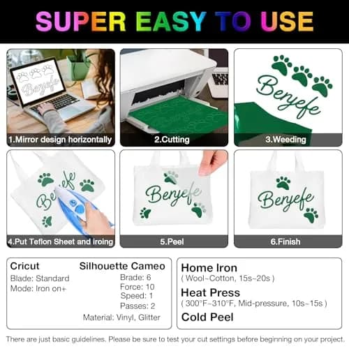 TORC 3D Puff HTV Heat Transfer Vinyl 12" x 10" (30.5cm x 25.4cm) 10-Sheet Pack | Assorted Colors for DIY Apparel thumbnail 5