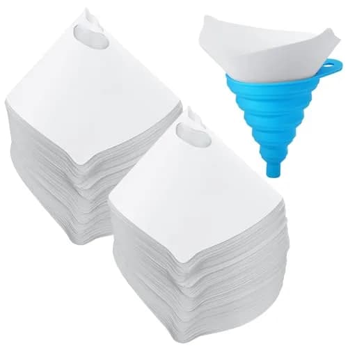 JANYUN 150 Pcs Paint Strainers with Silicone Funnel | 149 Micron Mesh for Automotive & Art Painting thumbnail 1