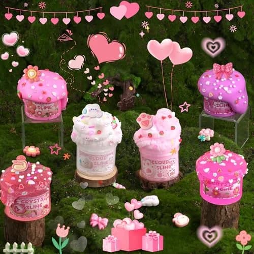 LAWOHO Pink Slime Kit 360ml (12.17 Fl Oz) | Non-Toxic, ASTM-Tested for Kids 3+ thumbnail 7