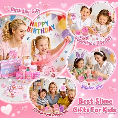 LAWOHO Pink Slime Kit 360ml (12.17 Fl Oz) | Non-Toxic, ASTM-Tested for Kids 3+ thumbnail 9