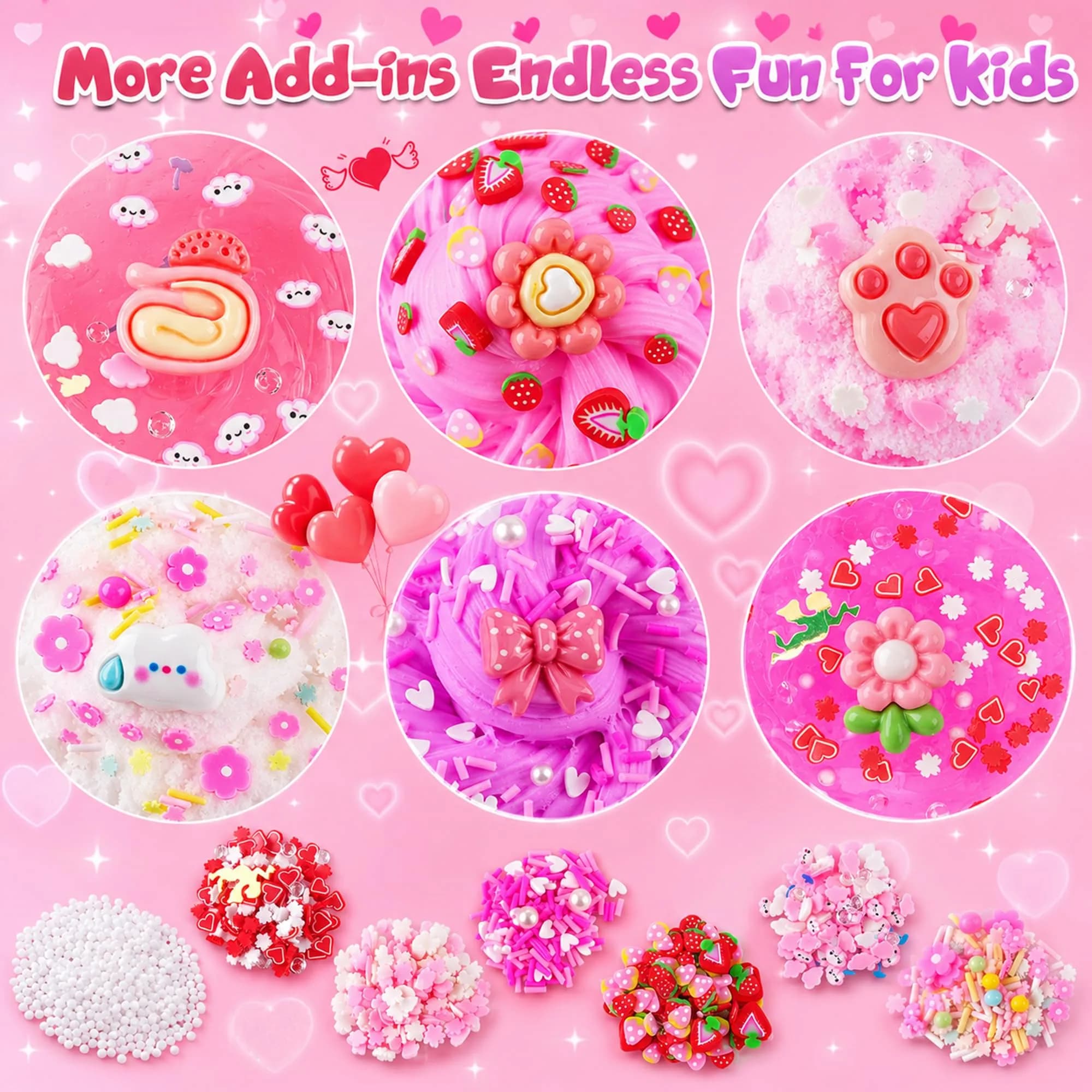 LAWOHO Pink Slime Kit 360ml (12.17 Fl Oz) | Non-Toxic, ASTM-Tested for Kids 3+ - view 3