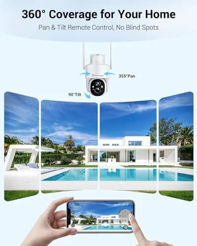 Techage Wireless Outdoor Security Camera 2K | Full-Color Night Vision, Solar Powered, IP66 Waterproof thumbnail 5