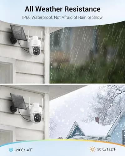 Techage Wireless Outdoor Security Camera 2K | Full-Color Night Vision, Solar Powered, IP66 Waterproof thumbnail 8
