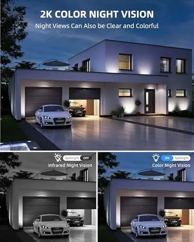 Techage Wireless Outdoor Security Camera 2K | Full-Color Night Vision, Solar Powered, IP66 Waterproof thumbnail 3