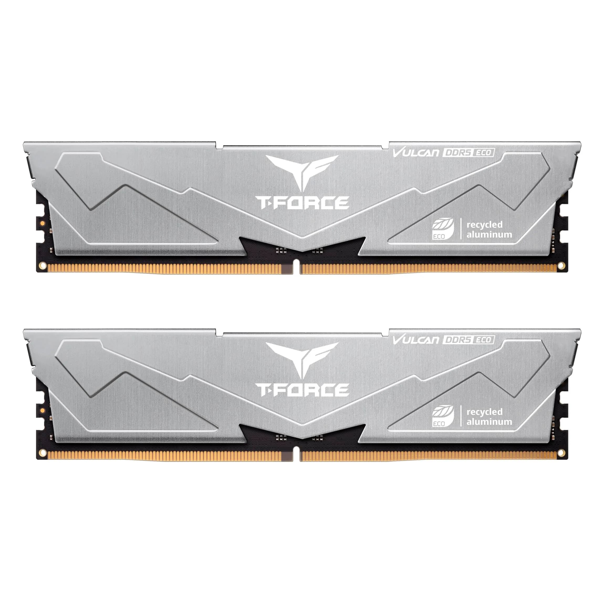 TEAMGROUP T-Force Vulcan ECO DDR5 32GB (2x16GB) 6000MHz CL38 Desktop Memory Module Ram | 7.5mm x 32.7mm x 140mm - main product image