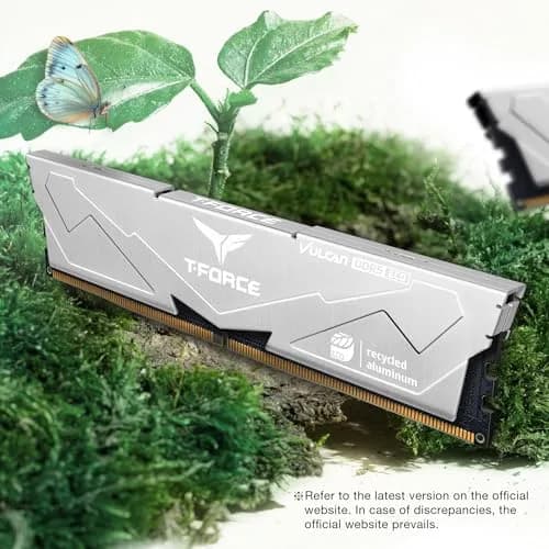 TEAMGROUP T-Force Vulcan ECO DDR5 32GB (2x16GB) 6000MHz CL38 Desktop Memory Module Ram | 7.5mm x 32.7mm x 140mm thumbnail 4