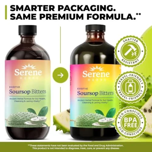 Serene Herbs Soursop Bitters Liquid 473ml (16 Fl Oz) | Gut Cleanse & Detox thumbnail 6