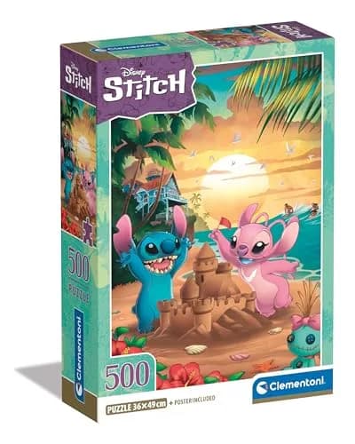 Clementoni Disney Stitch Puzzle 500 Pieces | Adult Jigsaw Puzzle with Poster, Made in Italy thumbnail 1