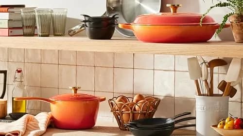 Le Creuset Stoneware & Silicone 5pc. Utensil Crock Set with 3 Silicone Utensils, Peche thumbnail 4