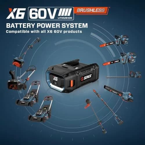 SENIX Cordless Chainsaw 60V 18" Battery Garden Tool | Ultra-High Chain Speed, Brushless Motor, ECO Mode thumbnail 8