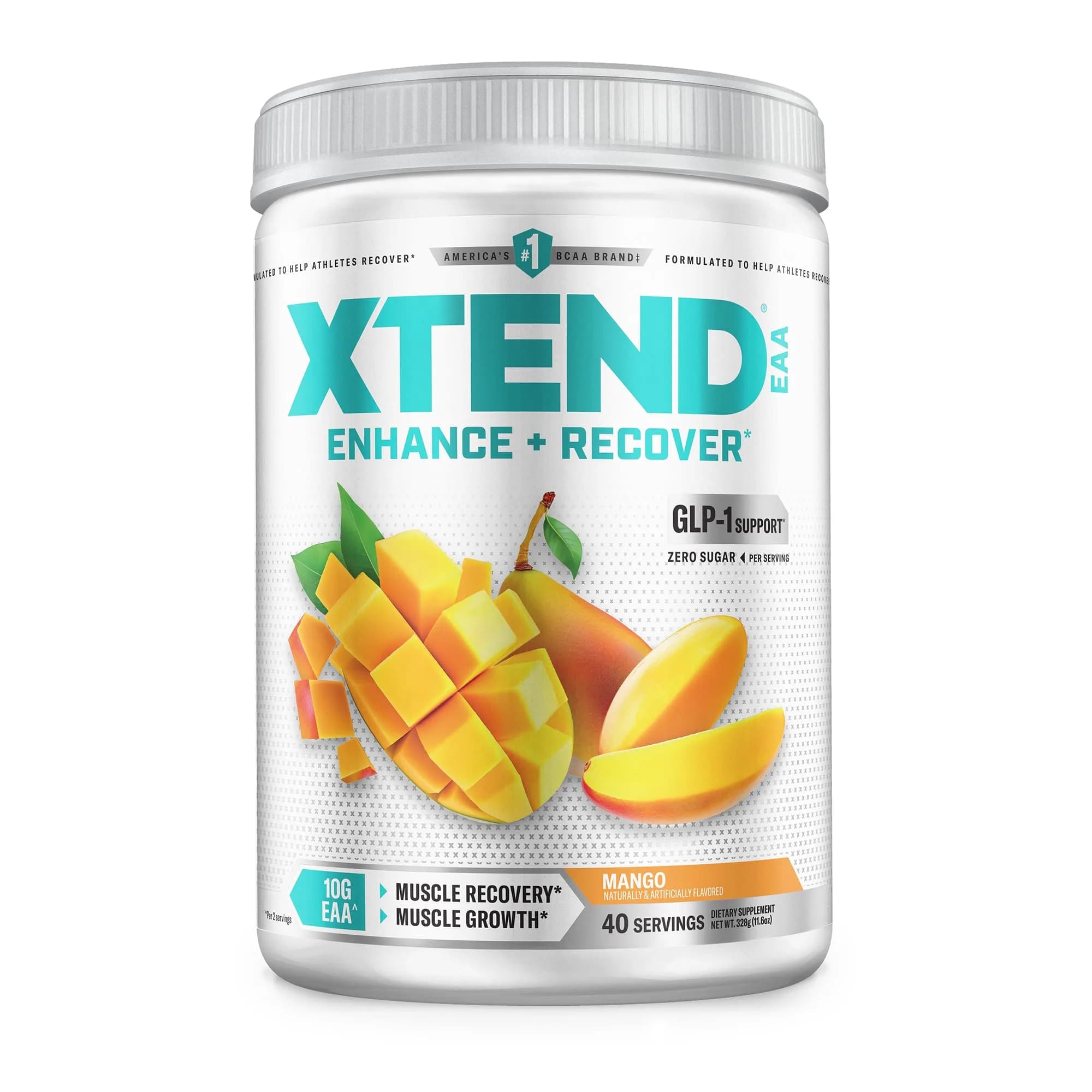Xtend EAA + BCAA Powder with 10g EAAs, Mango, 11.6 Ounce | Sugar-Free Muscle Recovery & Growth - main product image