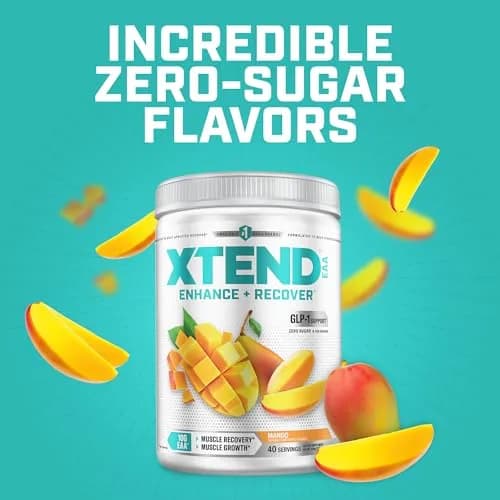Xtend EAA + BCAA Powder with 10g EAAs, Mango, 11.6 Ounce | Sugar-Free Muscle Recovery & Growth thumbnail 5