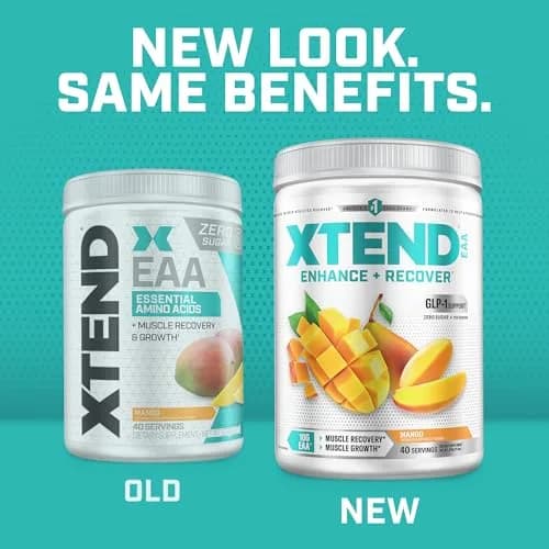 Xtend EAA + BCAA Powder with 10g EAAs, Mango, 11.6 Ounce | Sugar-Free Muscle Recovery & Growth thumbnail 3