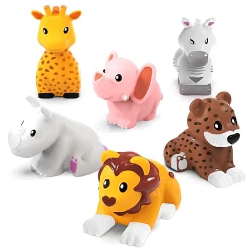 Tub Works Savanna Mold Free Bath Toys 6 Pack | Sealed, No Hole Design Keeps Moisture Out thumbnail 1