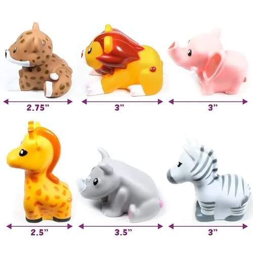 Tub Works Savanna Mold Free Bath Toys 6 Pack | Sealed, No Hole Design Keeps Moisture Out thumbnail 8