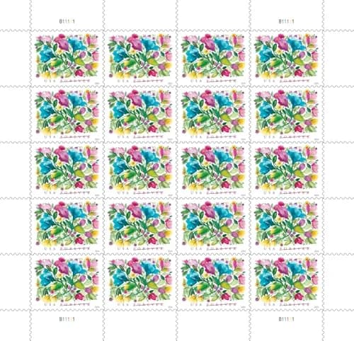 United States Postal Service Celebration Blooms Forever Postage Stamps (Sheet of 20) | Scott #5849 thumbnail 4