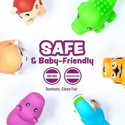 Tub Works® Rainforest™ Mold Free Bath Toys 6 Pack | Sealed, No Hole Design Keeps Moisture Out thumbnail 6