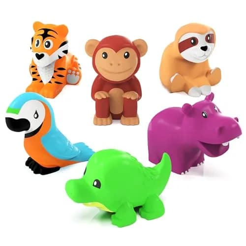 Tub Works® Rainforest™ Mold Free Bath Toys 6 Pack | Sealed, No Hole Design Keeps Moisture Out thumbnail 1