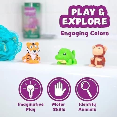 Tub Works® Rainforest™ Mold Free Bath Toys 6 Pack | Sealed, No Hole Design Keeps Moisture Out thumbnail 7