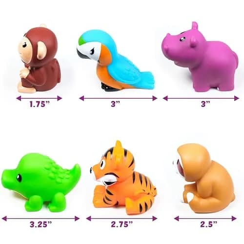 Tub Works® Rainforest™ Mold Free Bath Toys 6 Pack | Sealed, No Hole Design Keeps Moisture Out thumbnail 8