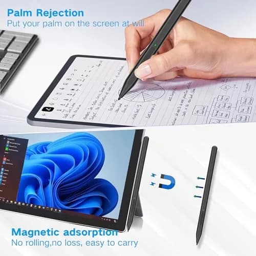 Milikilo Stylus Pen for Microsoft Surface Pro 11/10/9/8/X/7+/6/5/4, Go 4/3/2/1, Laptop 1-5, Studio 2 with Eraser & Tilt Function | 1024 Pressure Sensitivity thumbnail 6