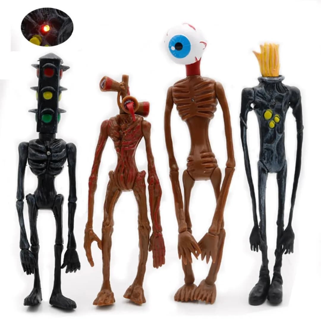 Rainbow snail Siren Head Action Figure Set 7.8 inches | Monster Playset for Kids — Brown