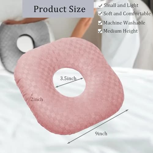 Wuronsa Ear Piercing Pillow with Hole | 22.86cm (9") Square thumbnail 4