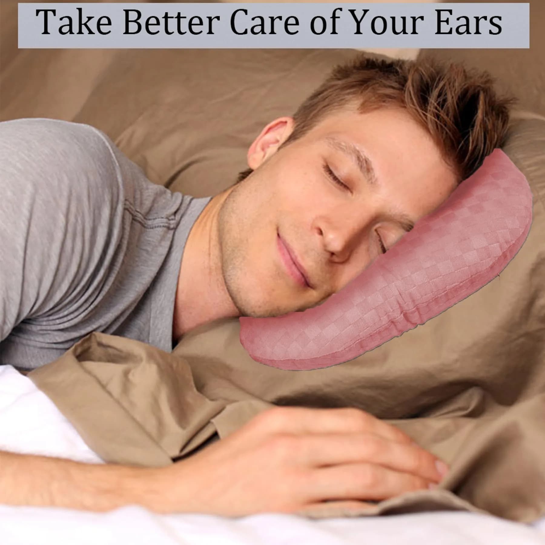 Wuronsa Ear Piercing Pillow with Hole | 22.86cm (9") Square - view 5