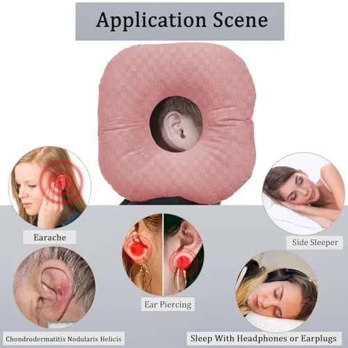 Wuronsa Ear Piercing Pillow with Hole | 22.86cm (9") Square thumbnail 2