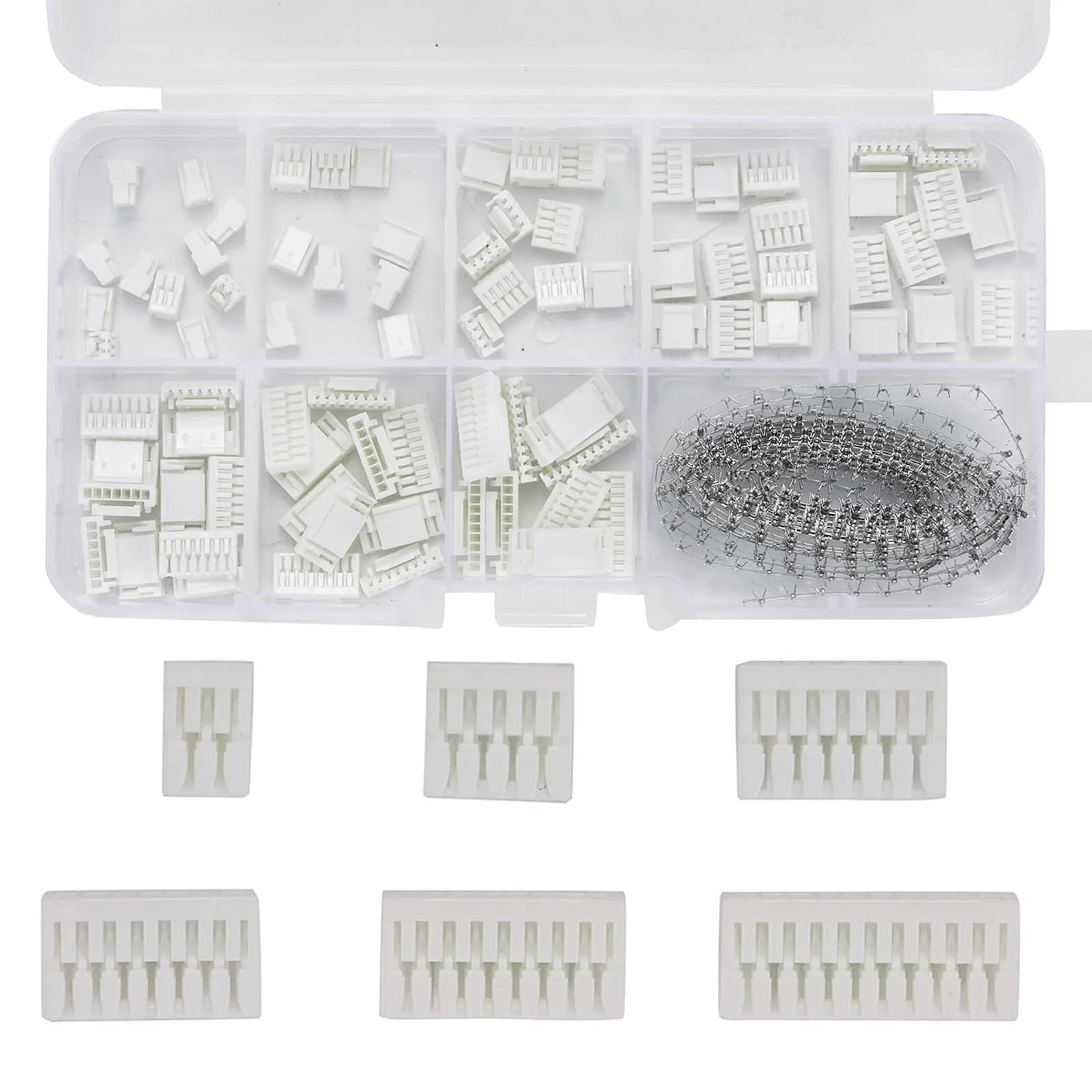 Teansic JST GH 1.25mm Connector Kit, 580 PCS | 2-10 Pin Housing & Terminals