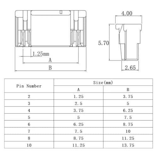 Teansic JST GH 1.25mm Connector Kit, 580 PCS | 2-10 Pin Housing & Terminals thumbnail 3