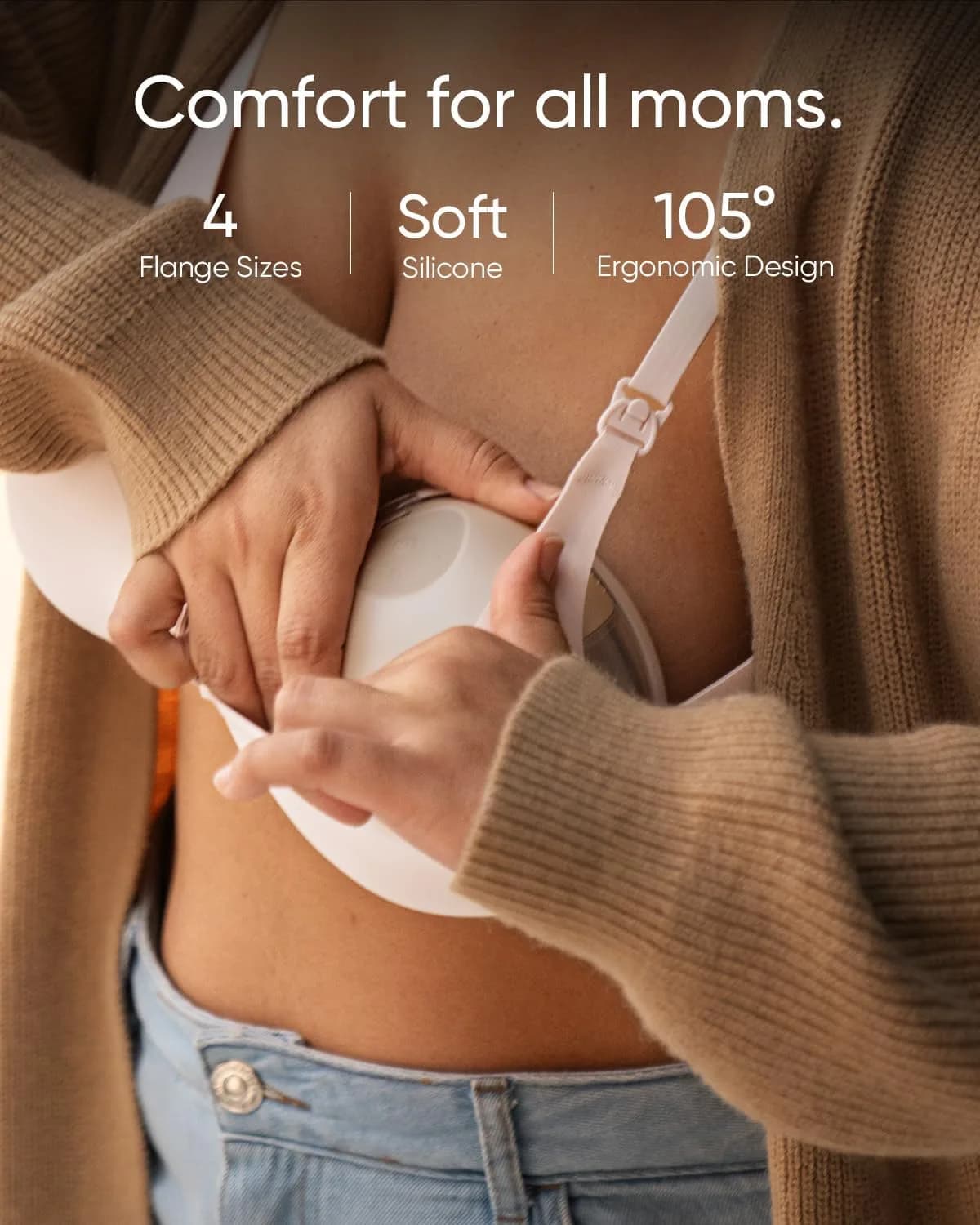 eufy Security Heated Wearable Breast Pump S1 with HeatFlow Technology | 300 mmHg Suction, 46 dB Quiet, BPA-Free - view 7