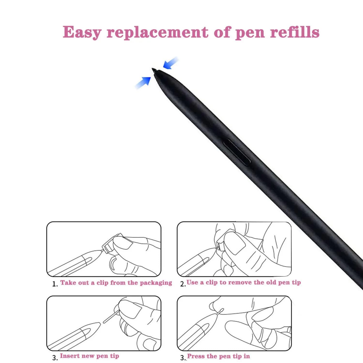 HQB-STAR Replacement S Pen for Samsung Galaxy Tab S9 FE S9 FE Plus Stylus Pen + 5 Tips | Mint - view 7